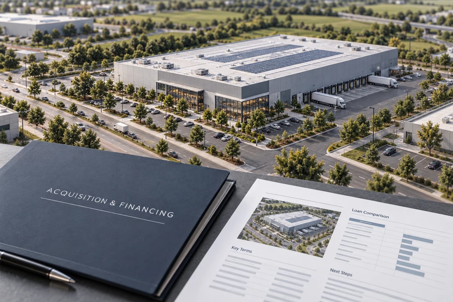 Industrial property evaluated beside an acquisition and financing package